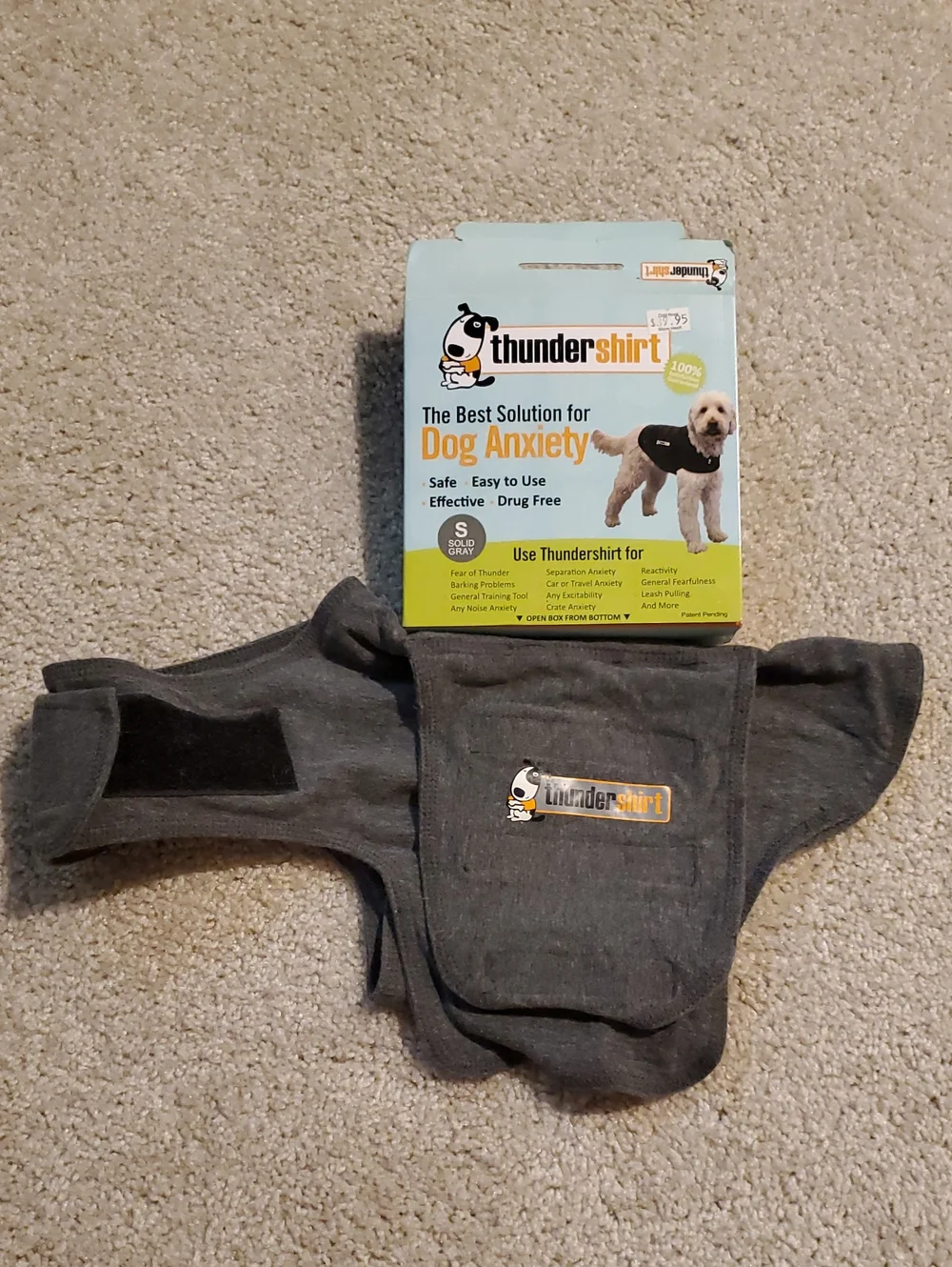 Thundershirt Gray Calming Wrap for Dogs - Thundershirt Brand